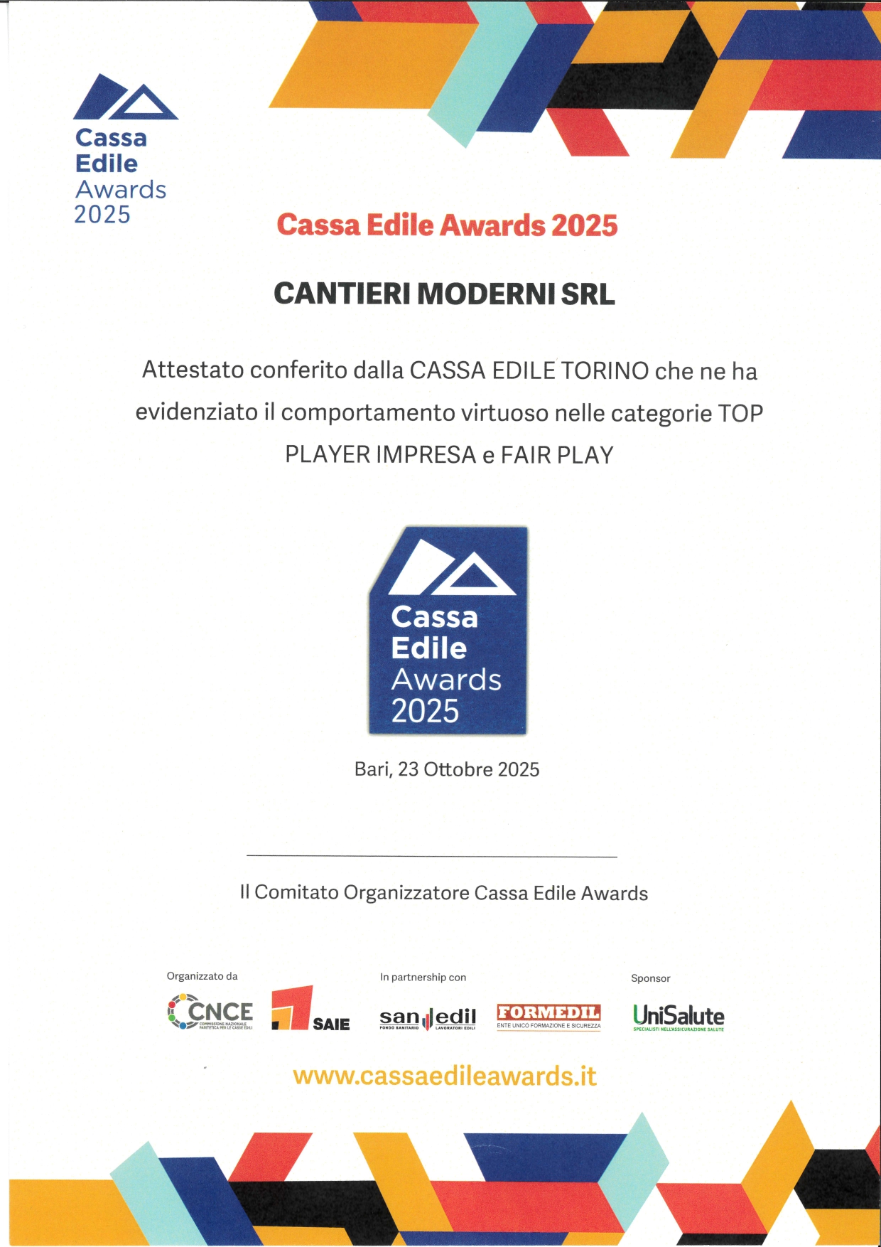 CASSA EDILE AWARDS 2025 page 0001